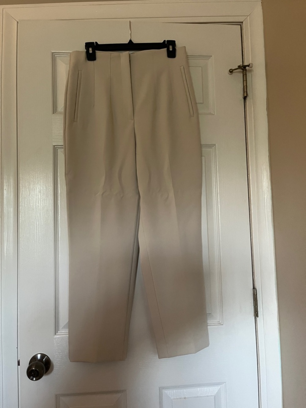Zara Cream High-Waist Trousers